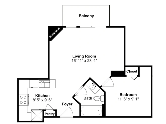 1 Bedroom Apartment