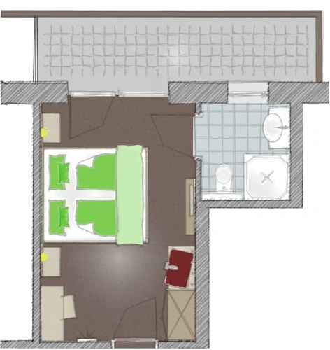Economy Double room with balcony