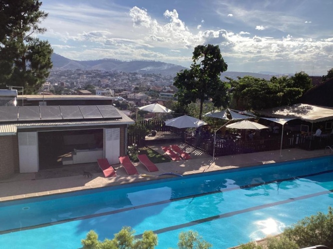Villa with balcony and with view