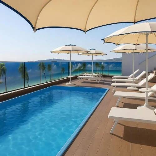 Deluxe Quadruple room with balcony and with city view