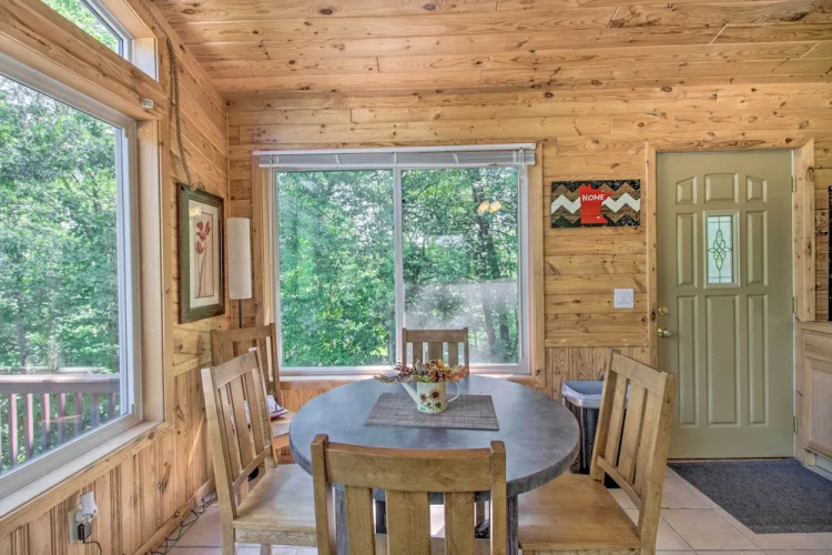 Big Lake Getaway w/ Private Beach + Fire Pit!
