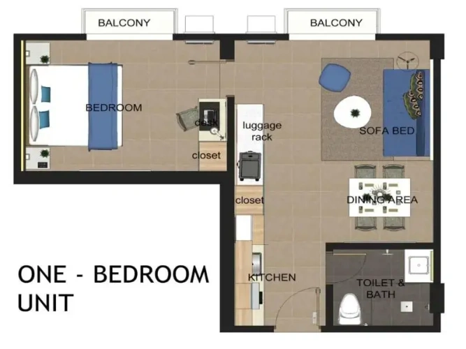 1 Bedroom Suite with balcony
