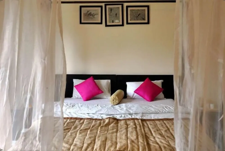 Tent with balcony