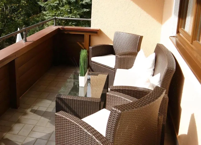 Chalet with balcony