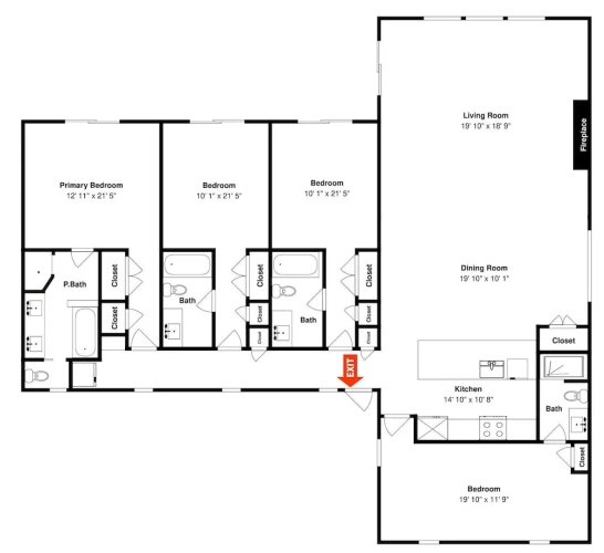 4 Bedrooms Cottage with balcony