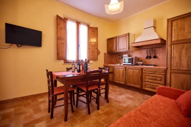 Apartment with balcony and with garden view