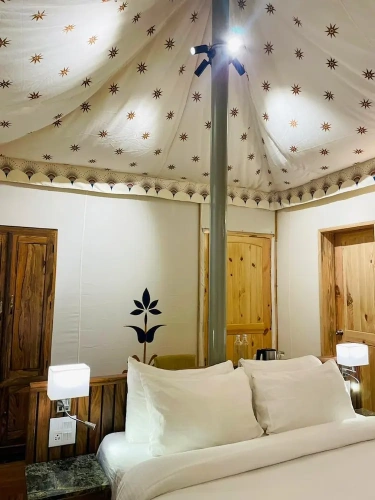 Tent with balcony and with view