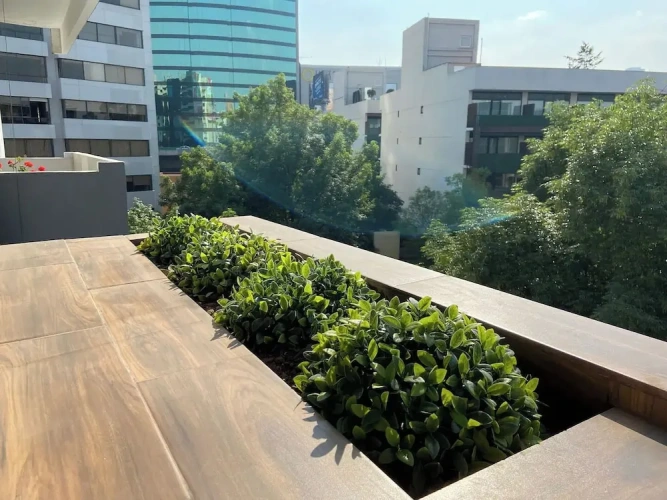 Apartment with balcony and with city view