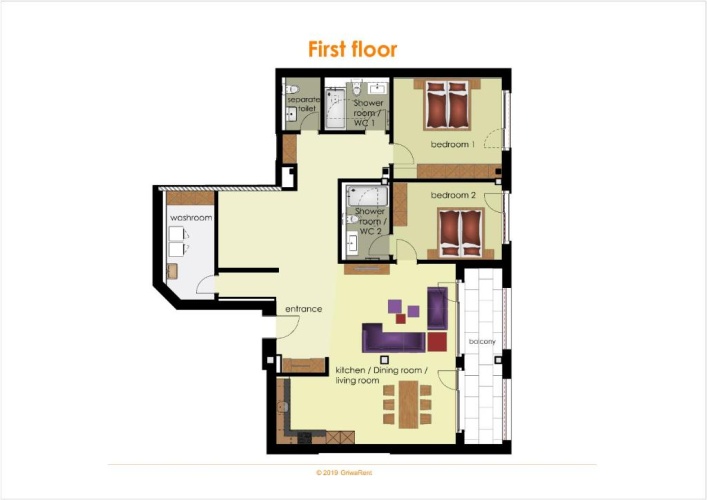 2 Bedrooms Apartment