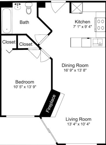 1 Bedroom Apartment with balcony