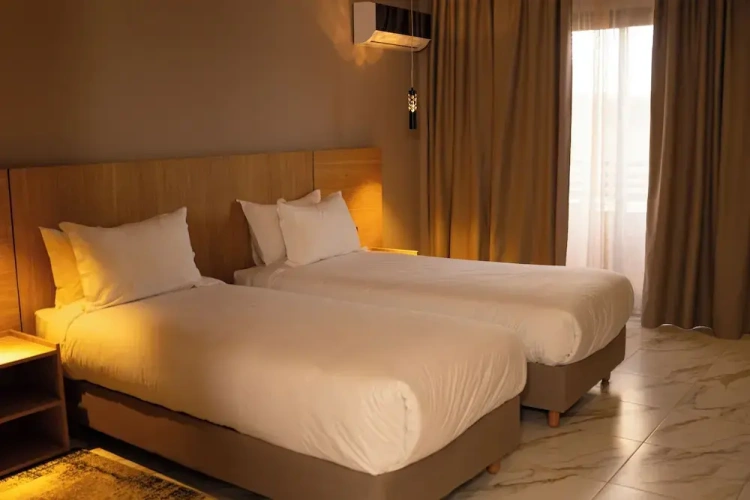 Superior Twin room with balcony and with pool view