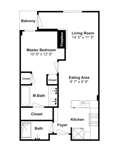 1 Bedroom Deluxe room with balcony and with mountain view