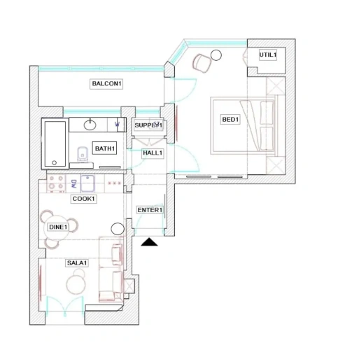 1 Bedroom Apartment
