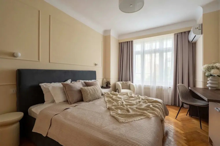 Elegant 3BR Flat Steps From Romanian Athenaeum