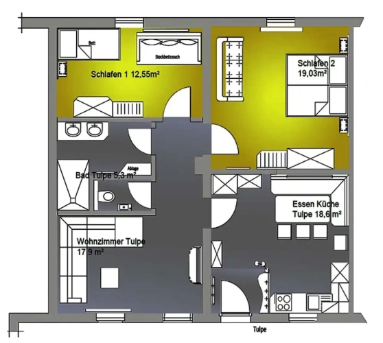 Deluxe Apartment with balcony