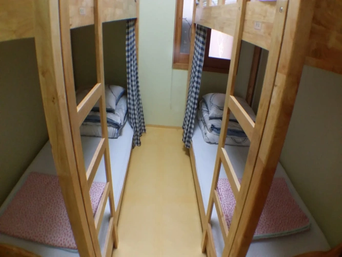 Bed in Dorm (male dorm) with view