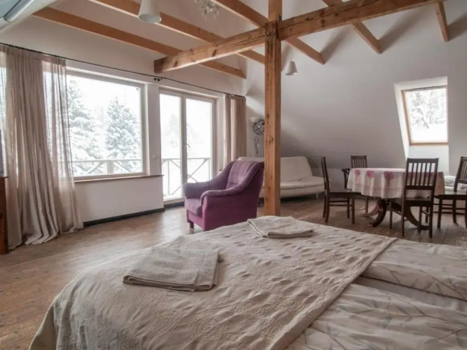 Studio with balcony and with view