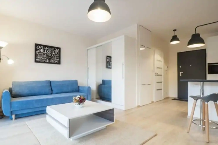 Apartment with balcony and with river view