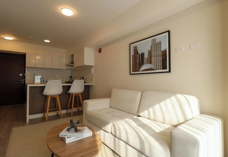 Apartment with balcony and with city view