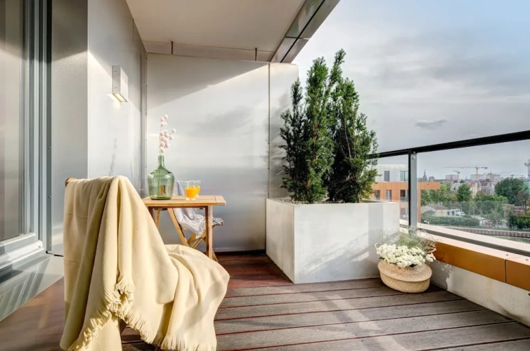 1 Bedroom Standard Double Penthouse room with balcony and with river view