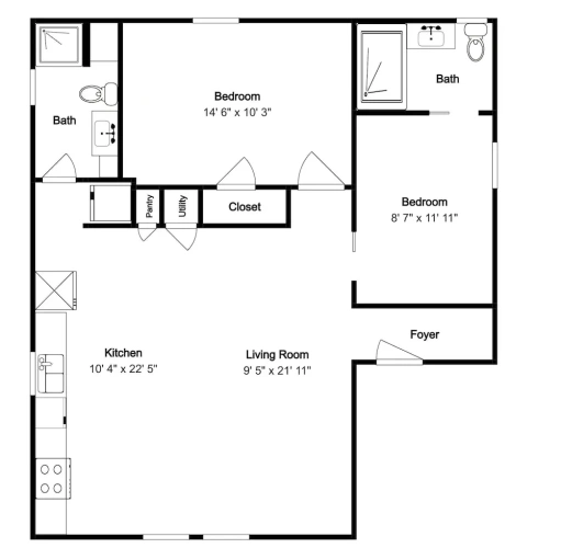 2 Bedrooms Cottage