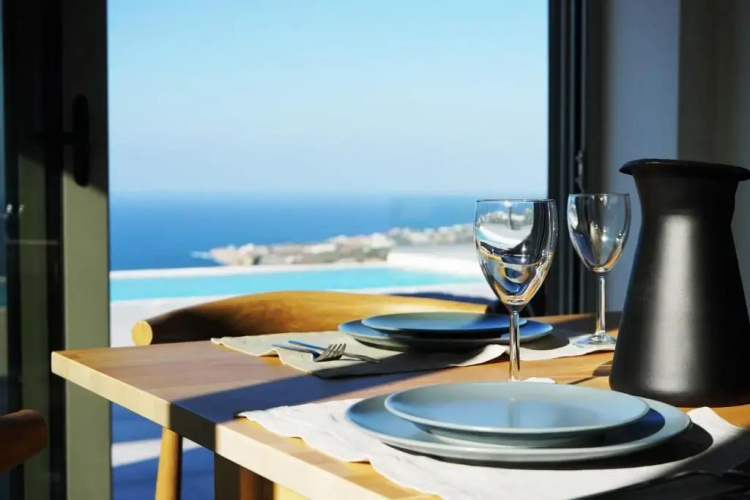 Eva Villas West with infinity pool & and panoramic sea view