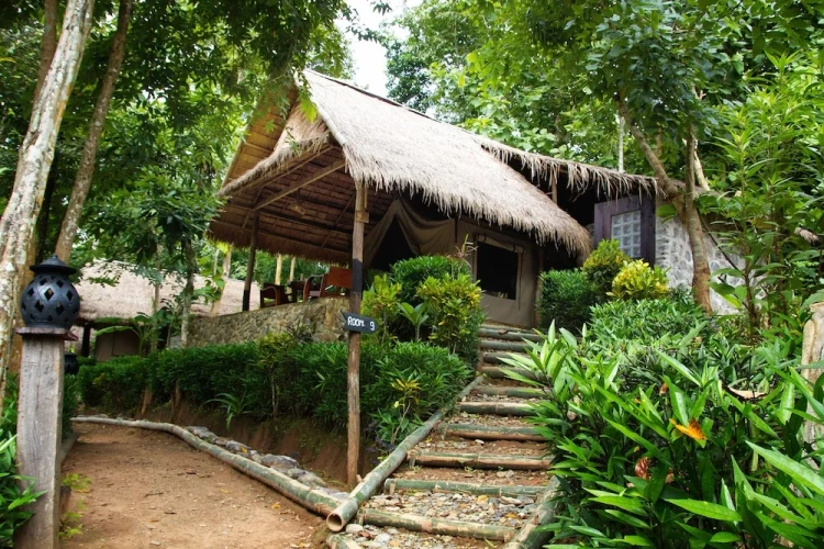 Tent with balcony