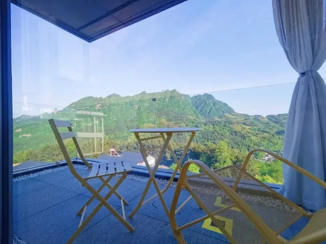 Economy Double room with balcony and with land view