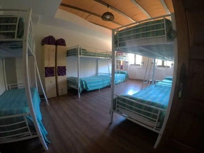 Bed in Dorm with mountain view