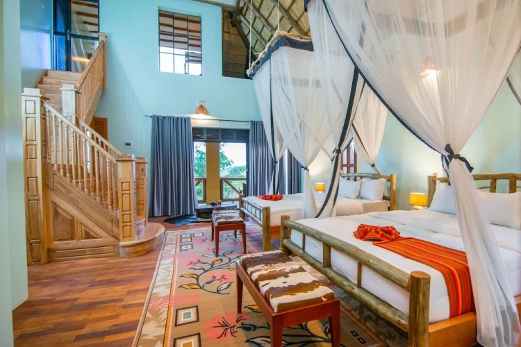 Premium Twin room with balcony and with park view