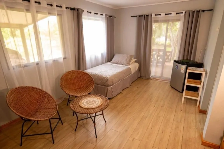Family Studio with balcony and with garden view