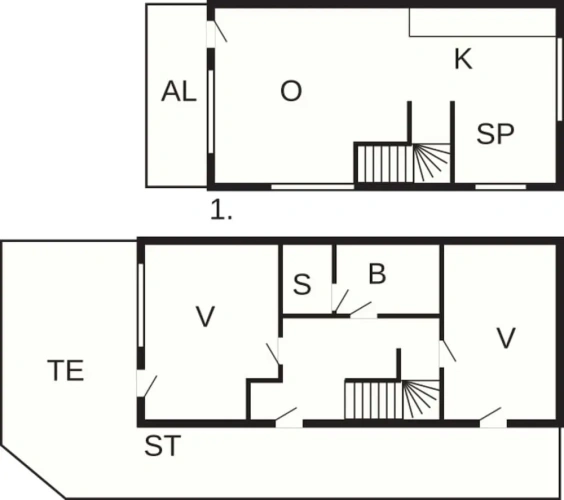 Cottage with balcony