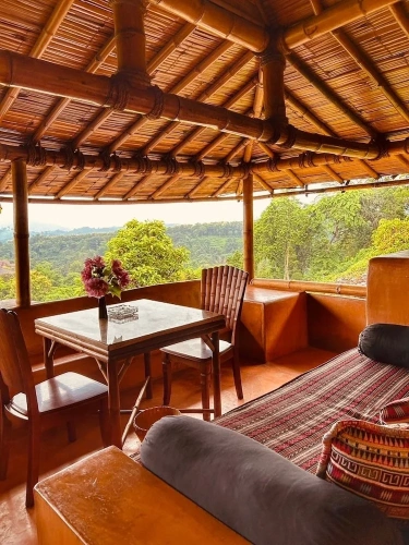 Cottage with balcony