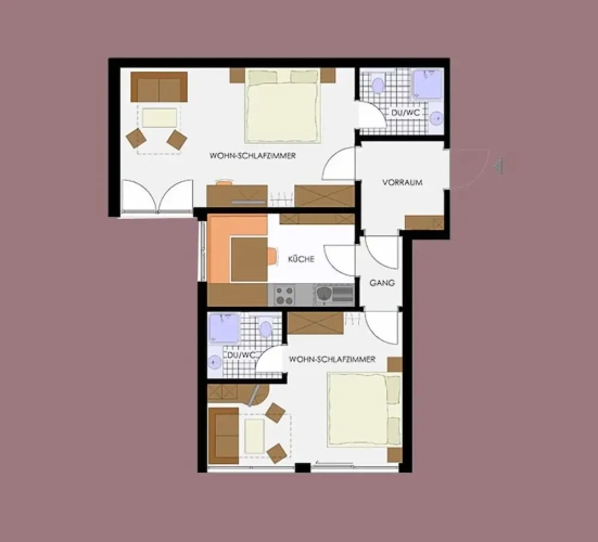 2 Bedrooms Apartment