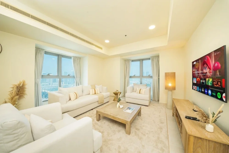 Luxury Apartment with balcony and with partial sea view