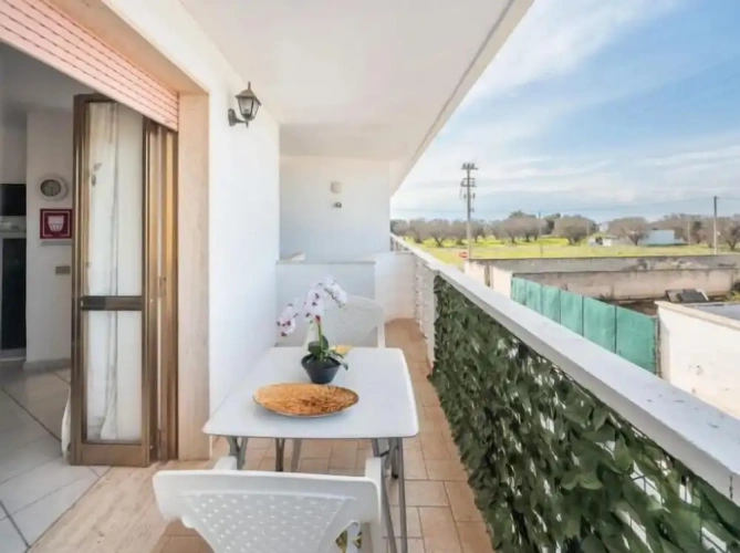 Apartment with balcony and with city view