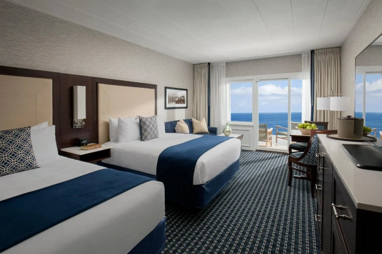 Deluxe Quadruple room with balcony and with view