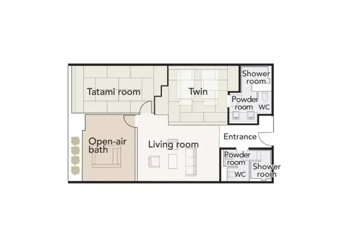 Hillside view with Tatami Area Suite