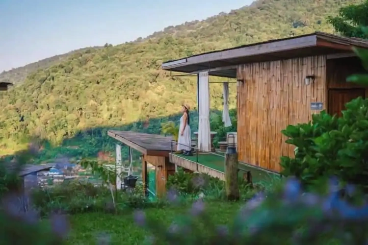 Double Cottage with land view