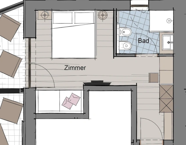 Deluxe Double room with balcony and with mountain view