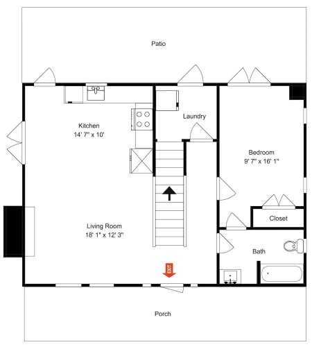 3 Bedrooms Studio with balcony