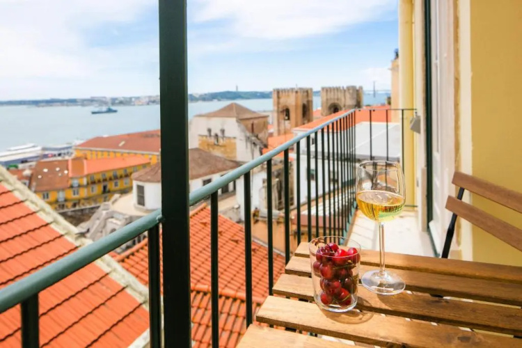 Alfama Balcony River View 11 by Lisbonne Collection