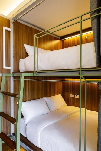 Bed in Dorm with city view