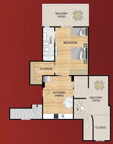 Comfort Double Apartment with balcony and with sea view
