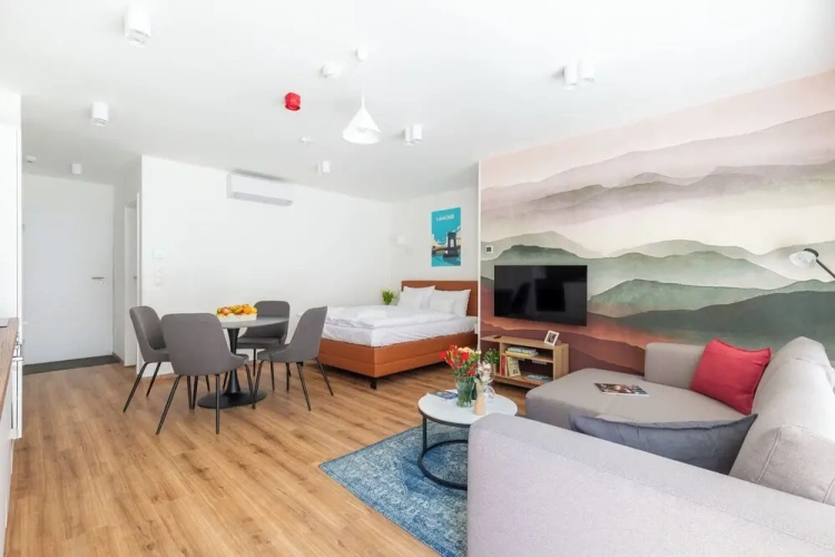Deluxe Double Studio with balcony and with garden view