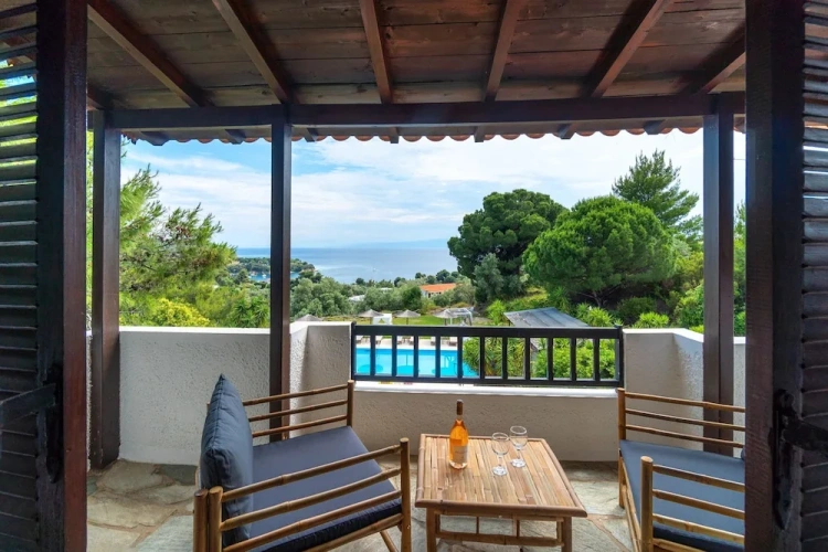 Standard Double Penthouse room with balcony and with sea view