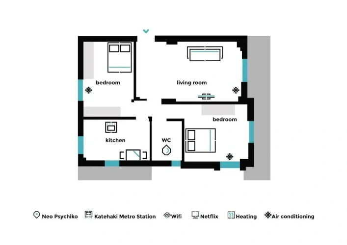 2 Bedrooms Apartment