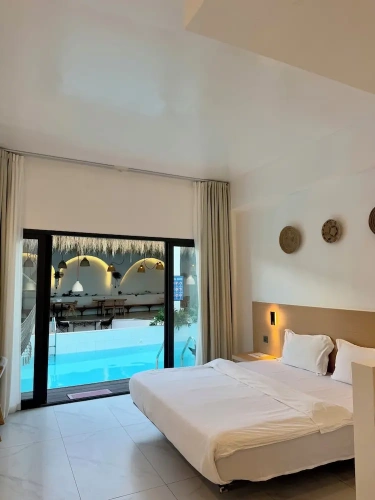 Deluxe Double room with balcony and with pool view