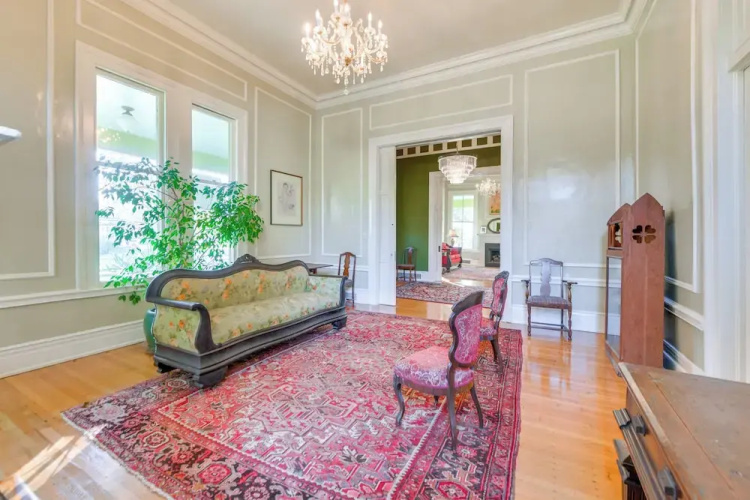Ornate Victorian Home w/ Courtyard & Fire Pit!