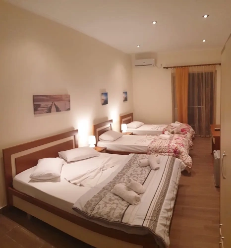Standard Quadruple room with balcony and with sea view